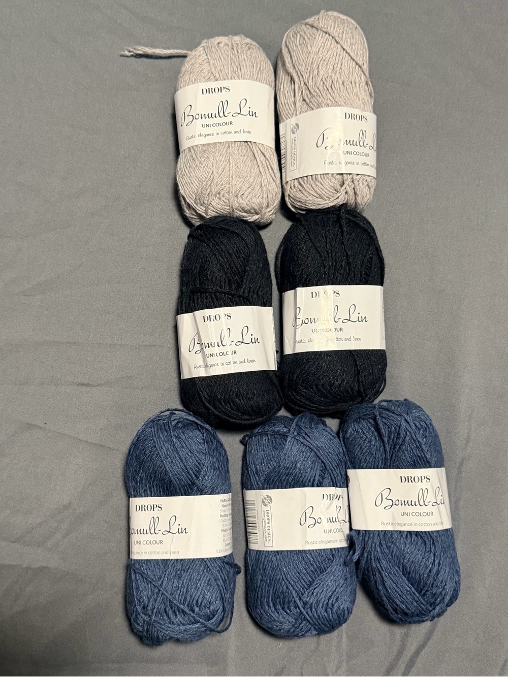 7 DROPS Bomull-Lin Yarn Skeins